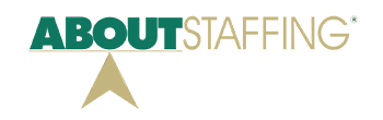 Logo of About Staffing with the company's name and a star symbol.