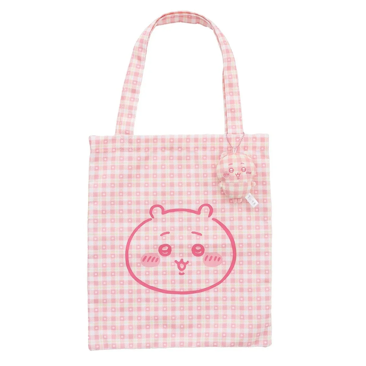 Chiikawa Talking Heads Check Series Tote Bag (with mascot) Chiikawa