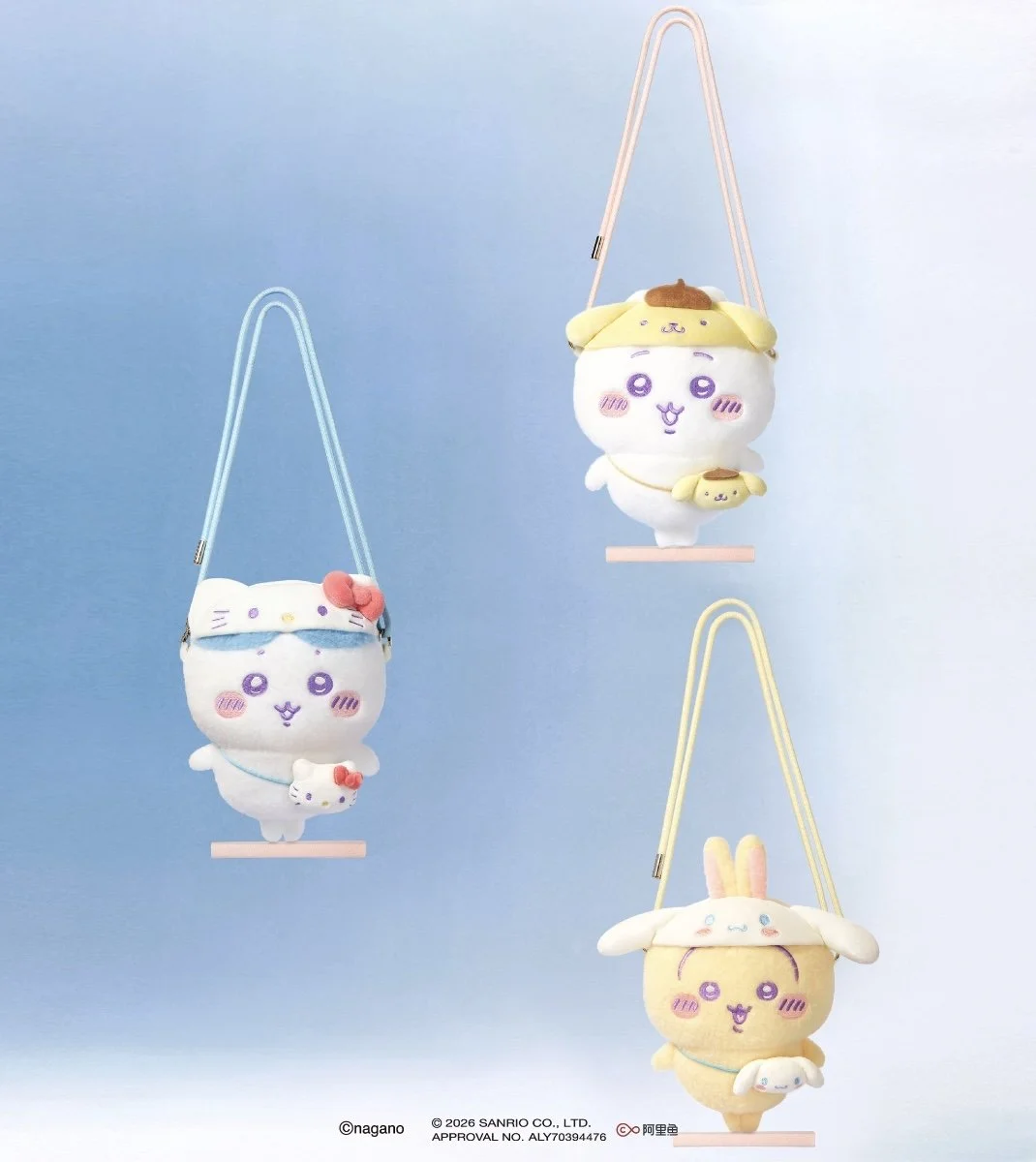 Miniso Chiikawa x Sanrio Plush Sling Bag