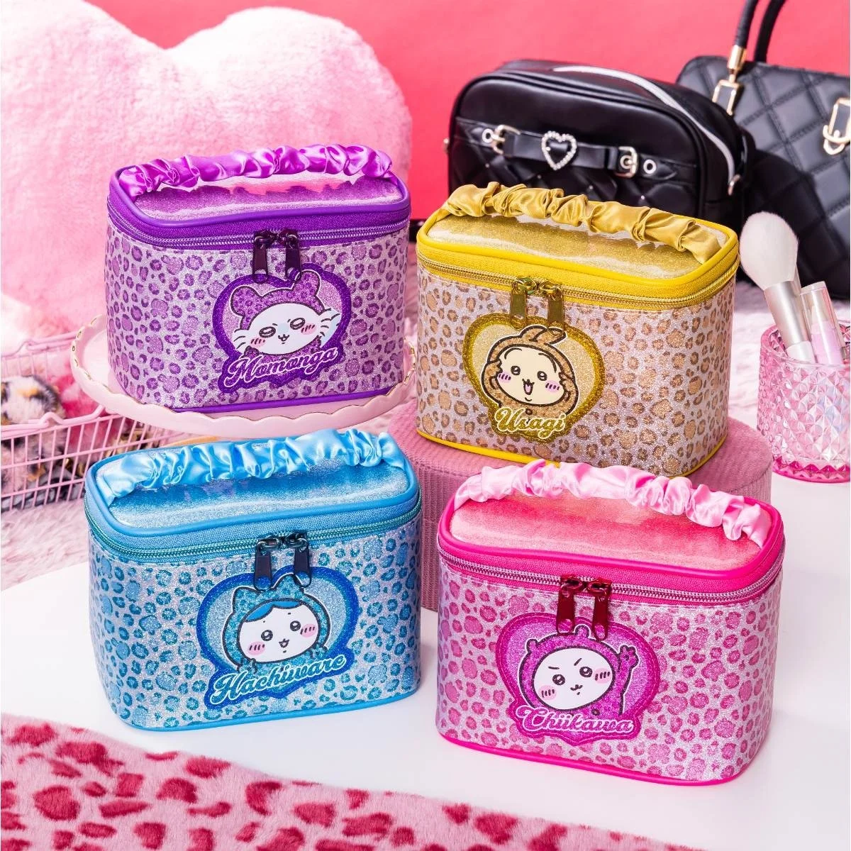 Chiikawa Leopard Print Vanity Pouch