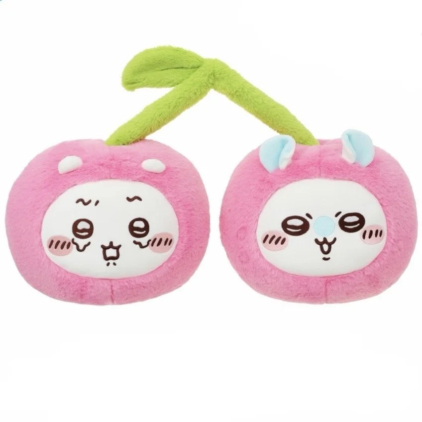 Miniso Chiikawa Fruit Series Chiikawa and Momonga Cherry Plush