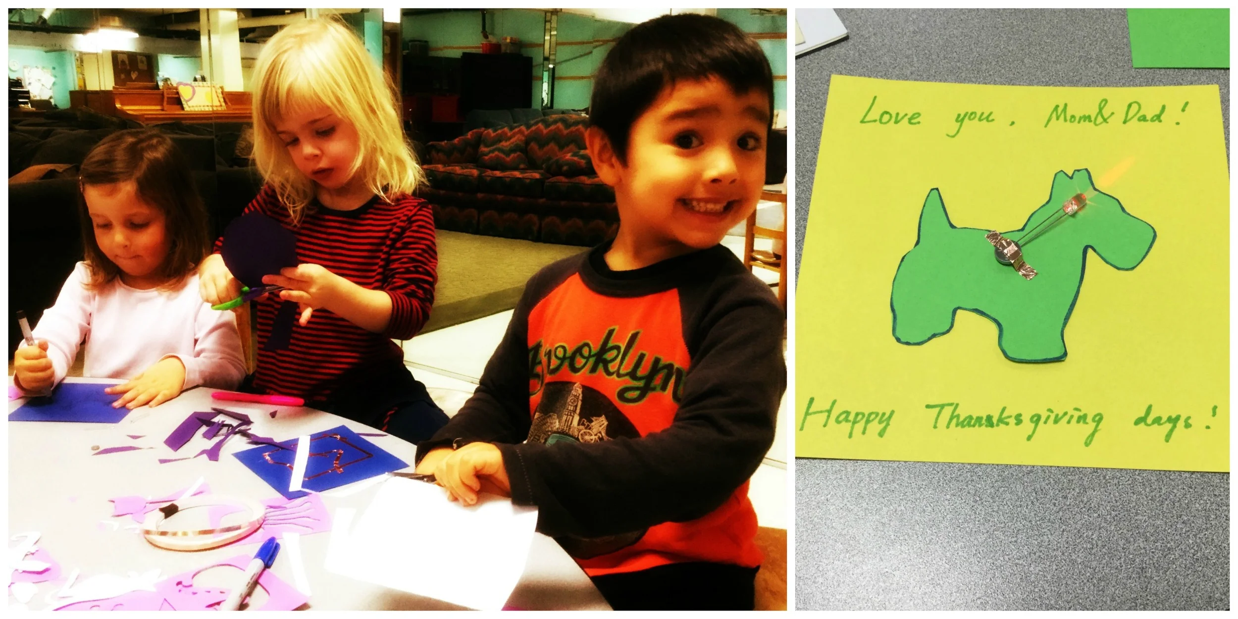 Tinkering Tiny Tots Paper Circuits Creations