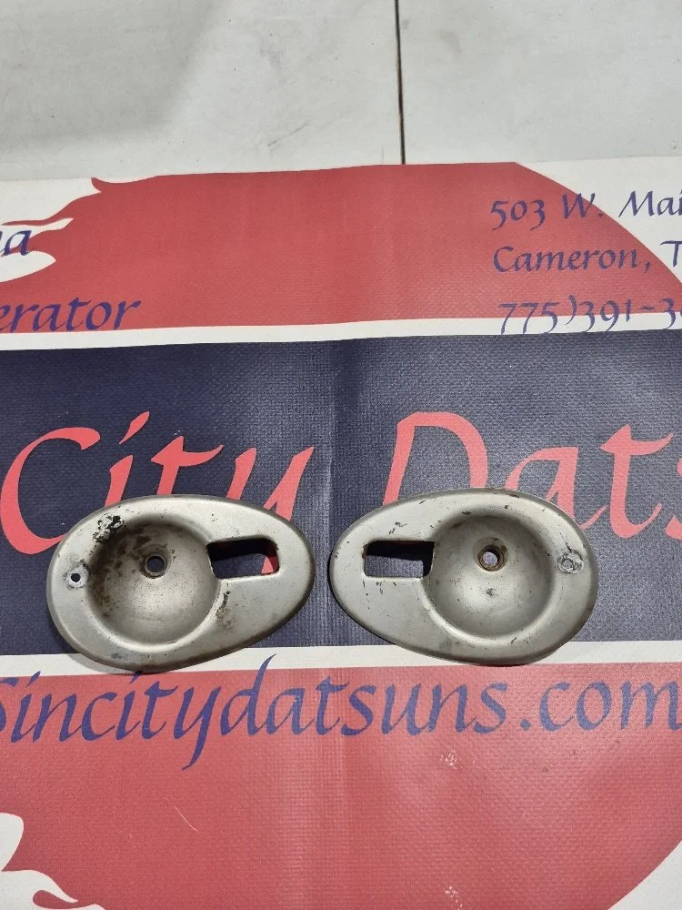 Datsun Roadster 67.5 interior handle backing plates-Pair