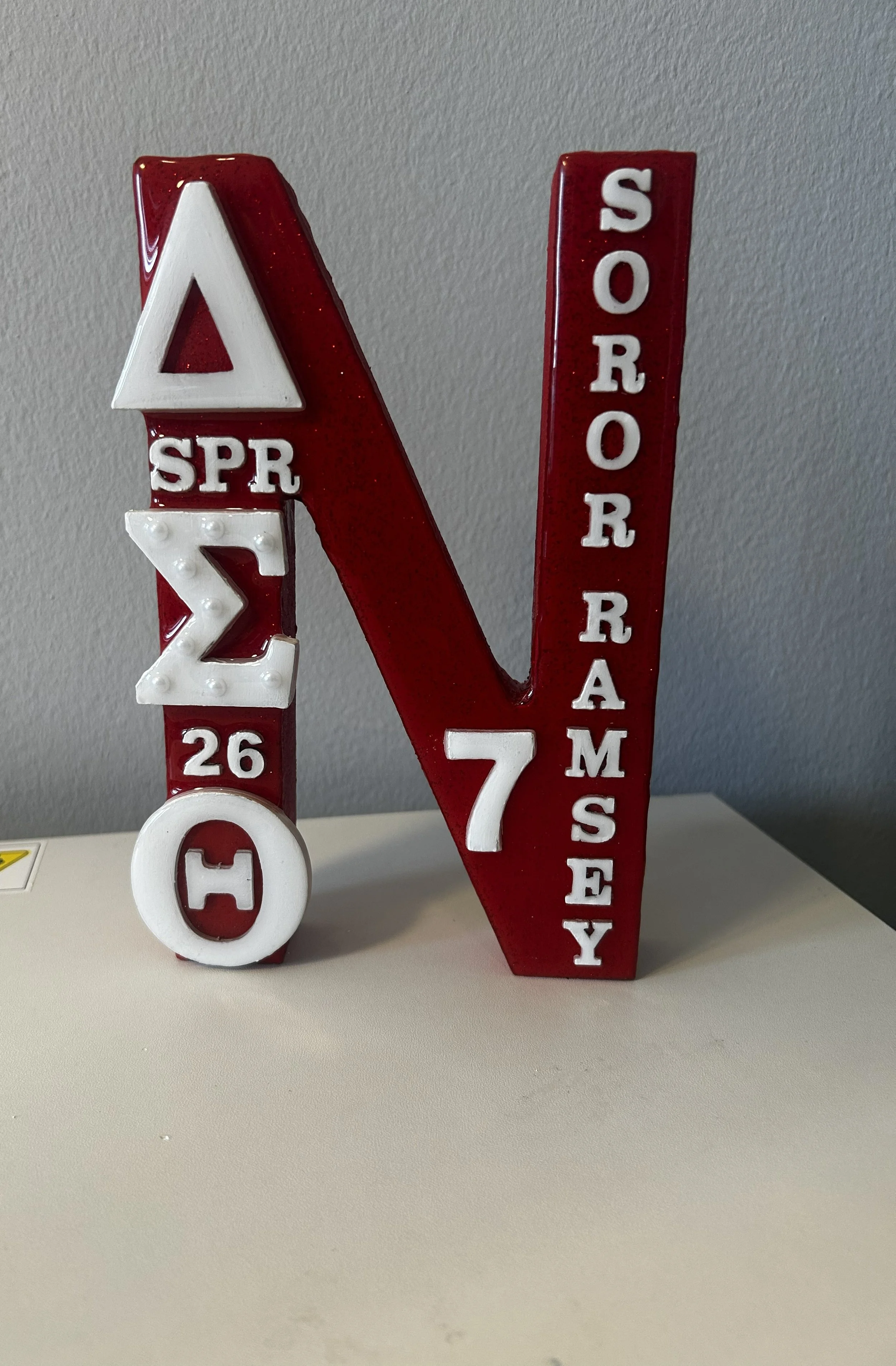 Wooden Letter - 8 inches with resin finish