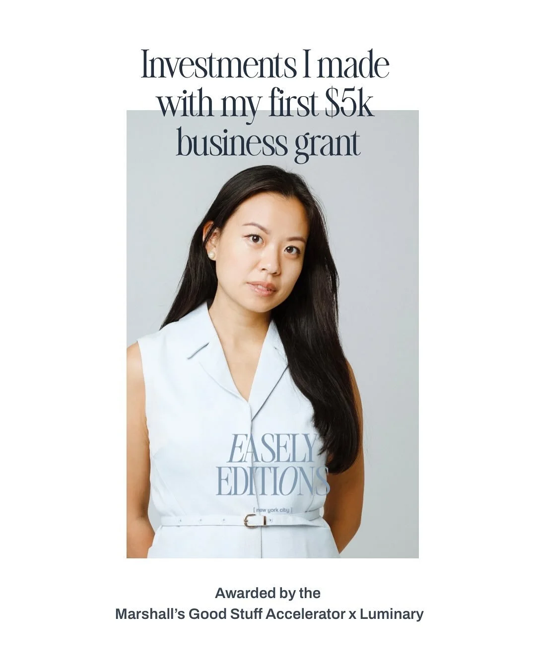 Thanks to the @marshalls X @weareluminary Good Stuff Accelerator, these are the investments I made in both my business and other female founded businesses, with the $5k business grant. 
-
Special thanks to @emilyfarthingart for sharing about this gra