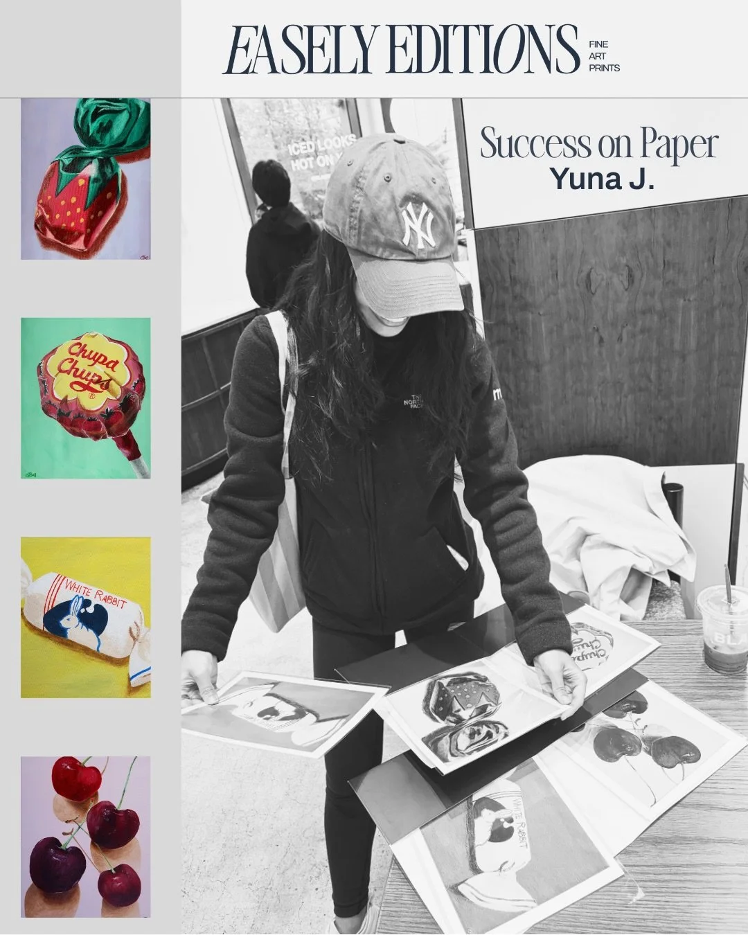 Success on Paper | Yuna J. 
-
Meet Yuna, an artist, a former colleague turned friend, based in Brooklyn, NY
-
We made Yuna&rsquo;s first set of limited editions prints of her newest collection of sweet treat paintings. 
Follow her art journey on TikT