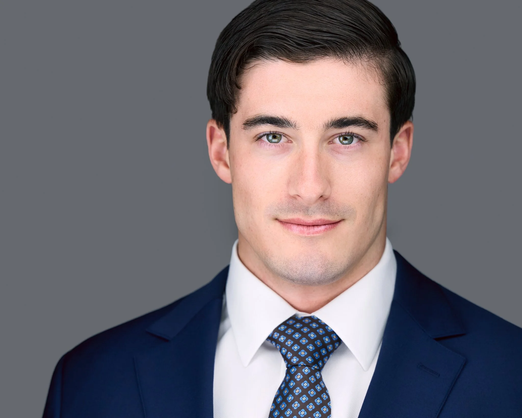 Headshot of transitioning member of military. Jessica Mills Photography