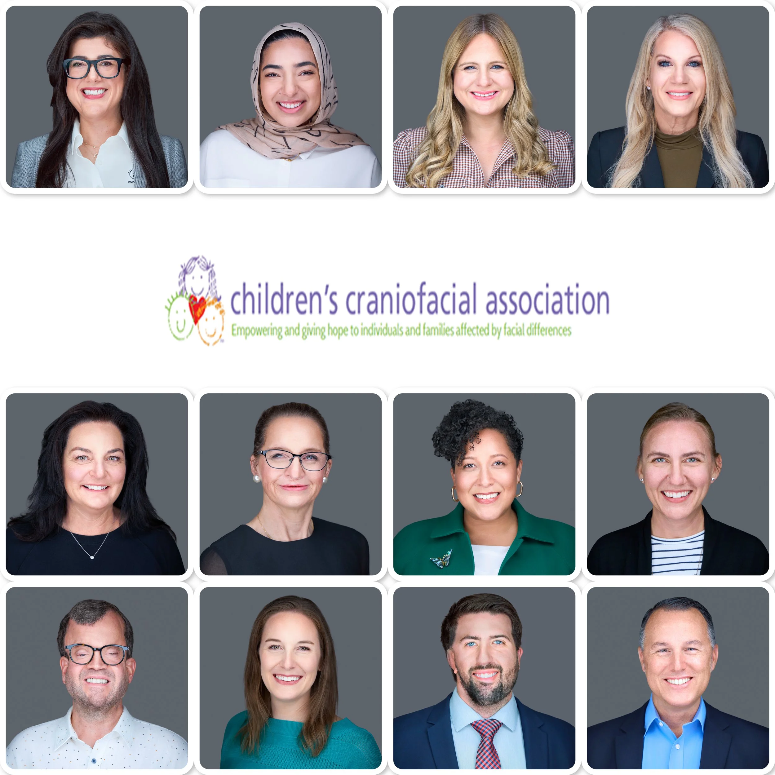 Team headshots for Children's Craniofacial Association