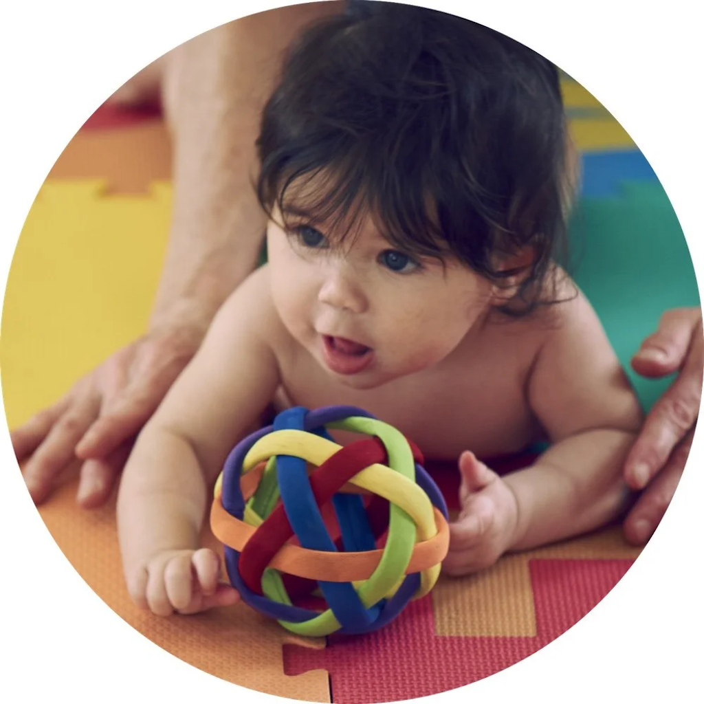 tummy time with an object