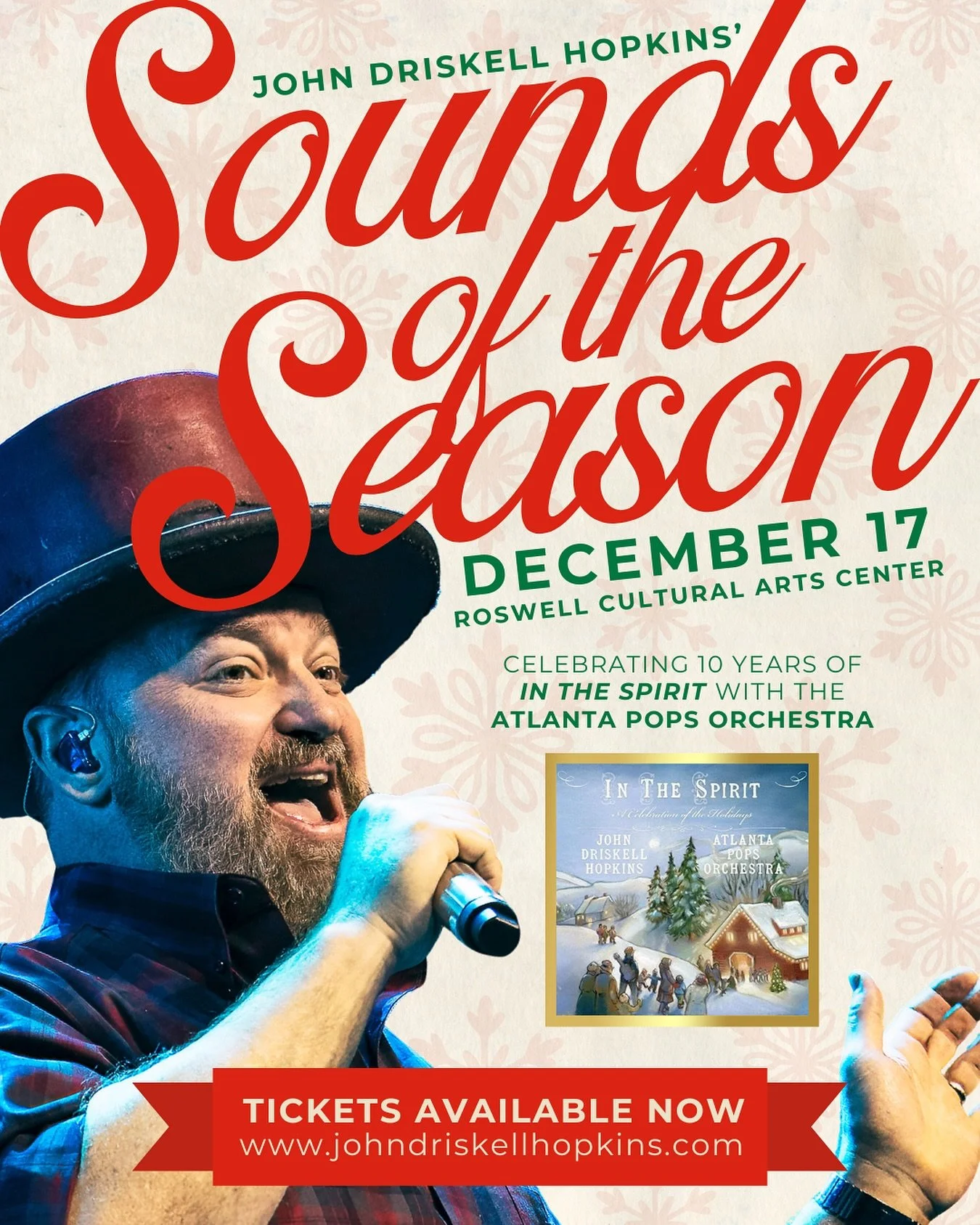 Celebrating 10 years of &ldquo;In the Spirit&rdquo; with the Atlanta Pops Orchestra, this year&rsquo;s Sounds of the Season is just around the corner. Presale starts tomorrow at the link in bio&mdash; use code SPIRITPRESALE. 🎁