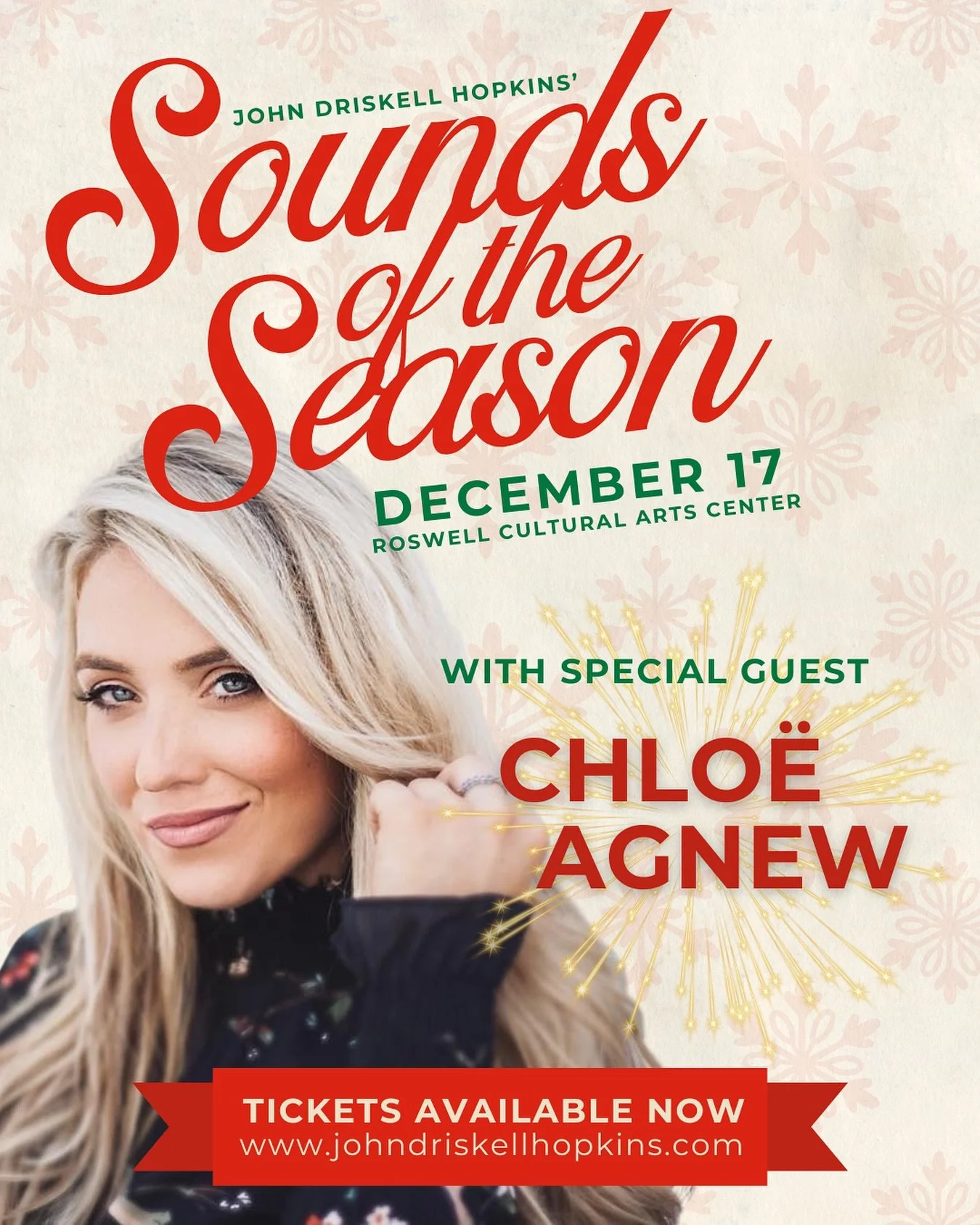 Introducing our first special guest joining this year&rsquo;s Sounds of the Season: the incredible @chloeagnew. You won&rsquo;t want to miss this festive night! Tickets at the link in bio. 🎉 ⛄