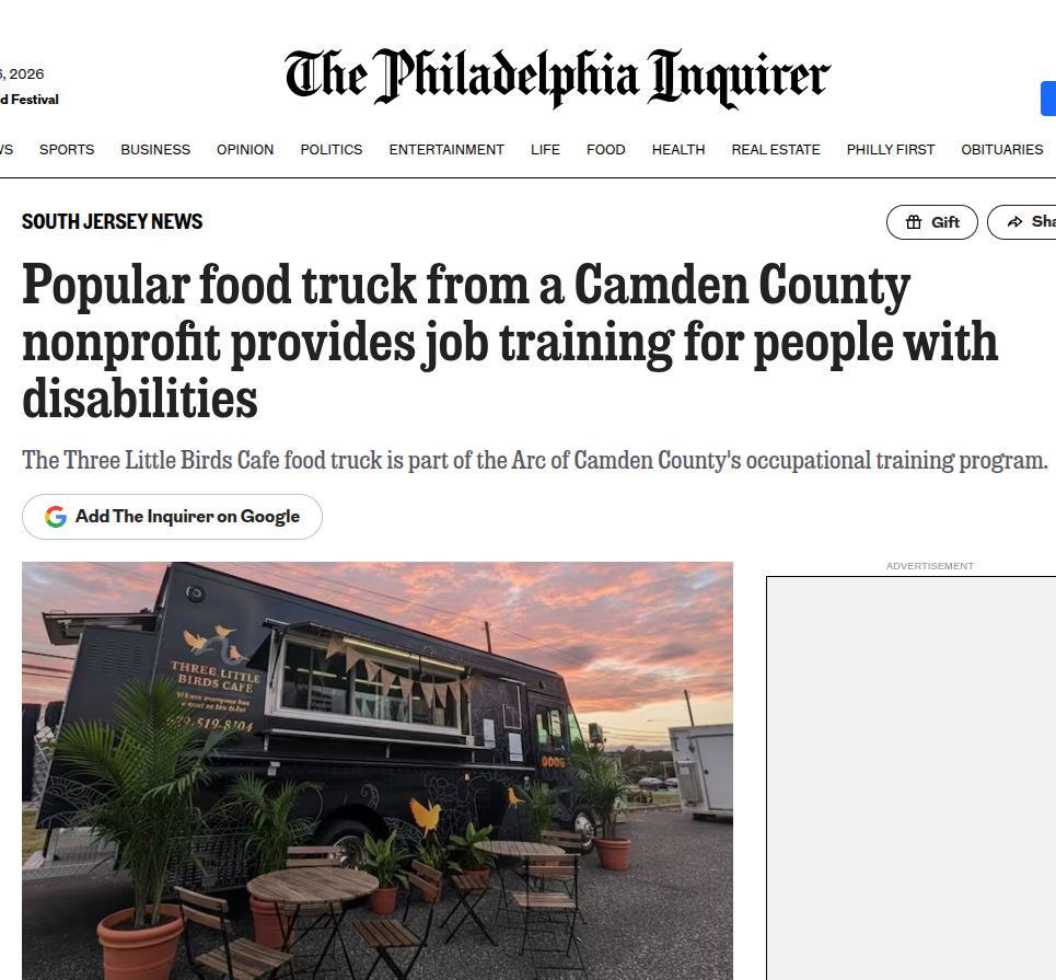 Three Little Birds featured in The Courier-Post &amp; Philadelphia Inquirer