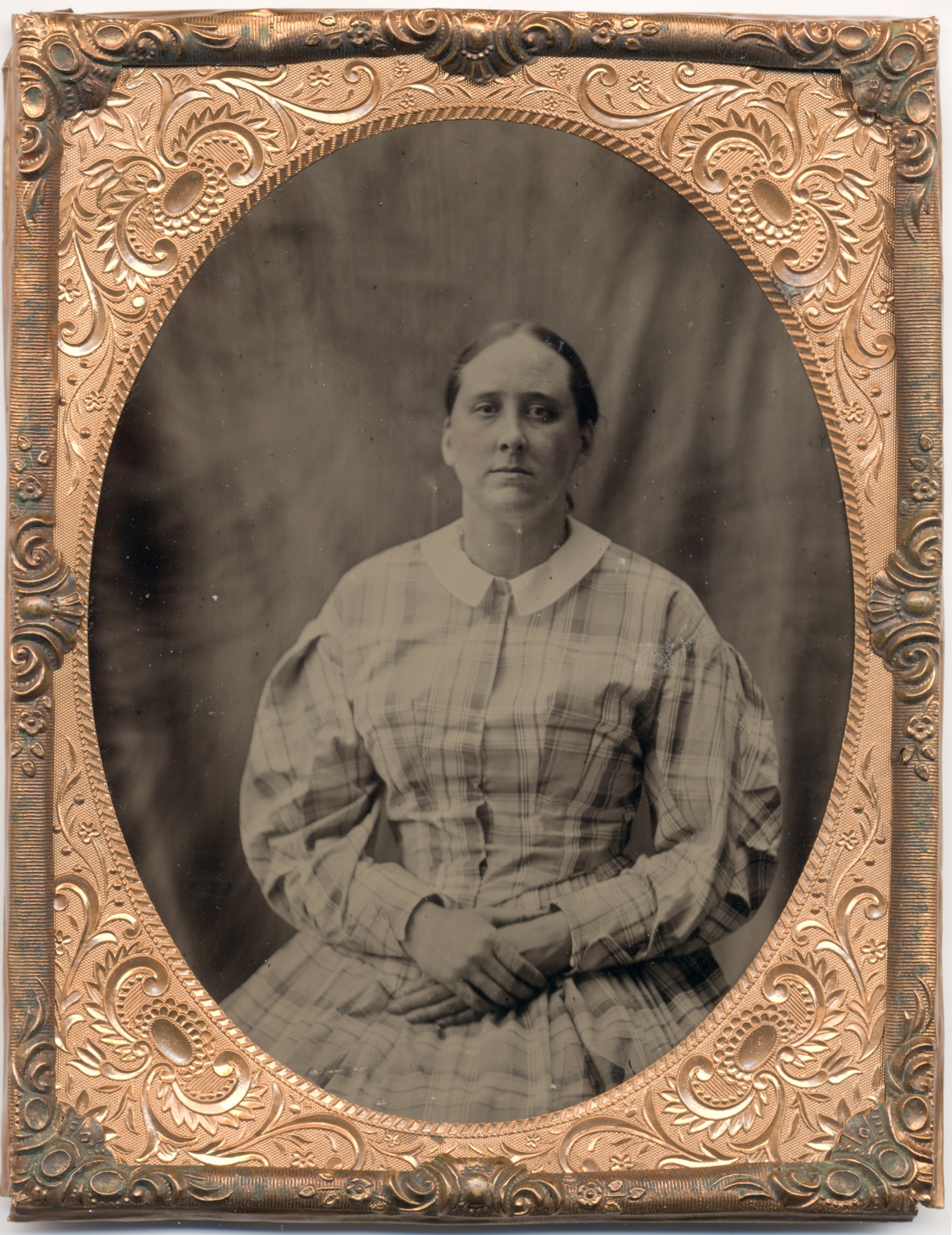 Margaret, 1864
1/2 plate ferrotype in antique mat and preserver