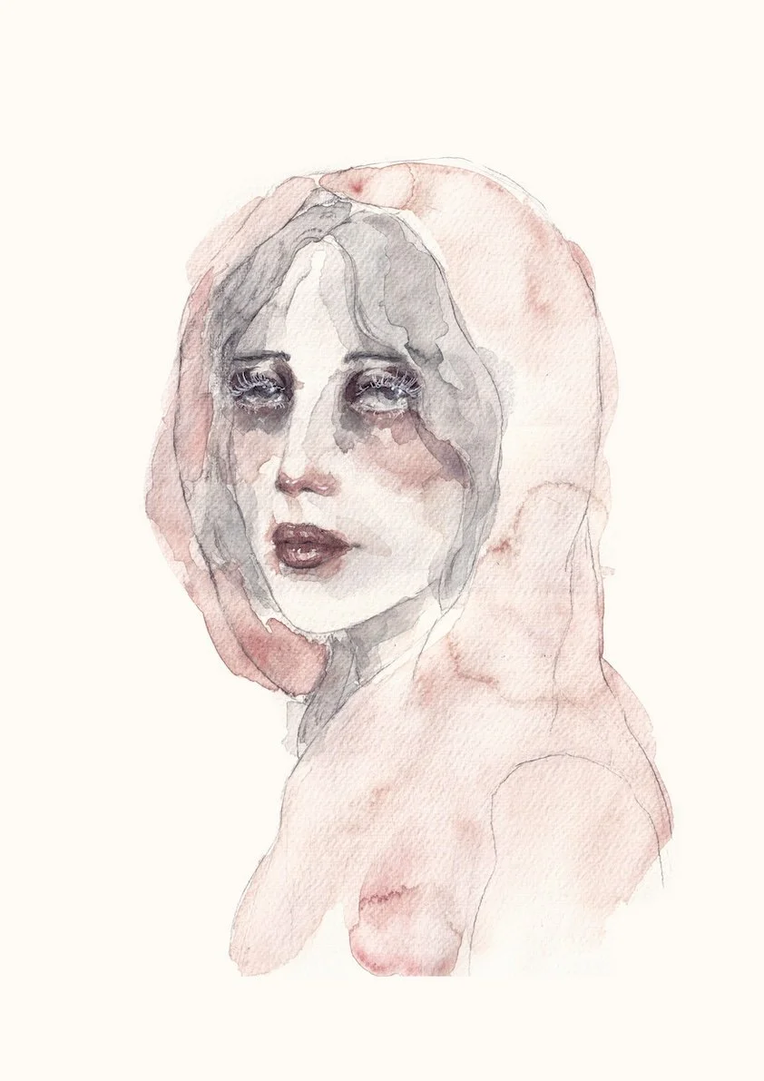 Jenten bak hetten - Art Print