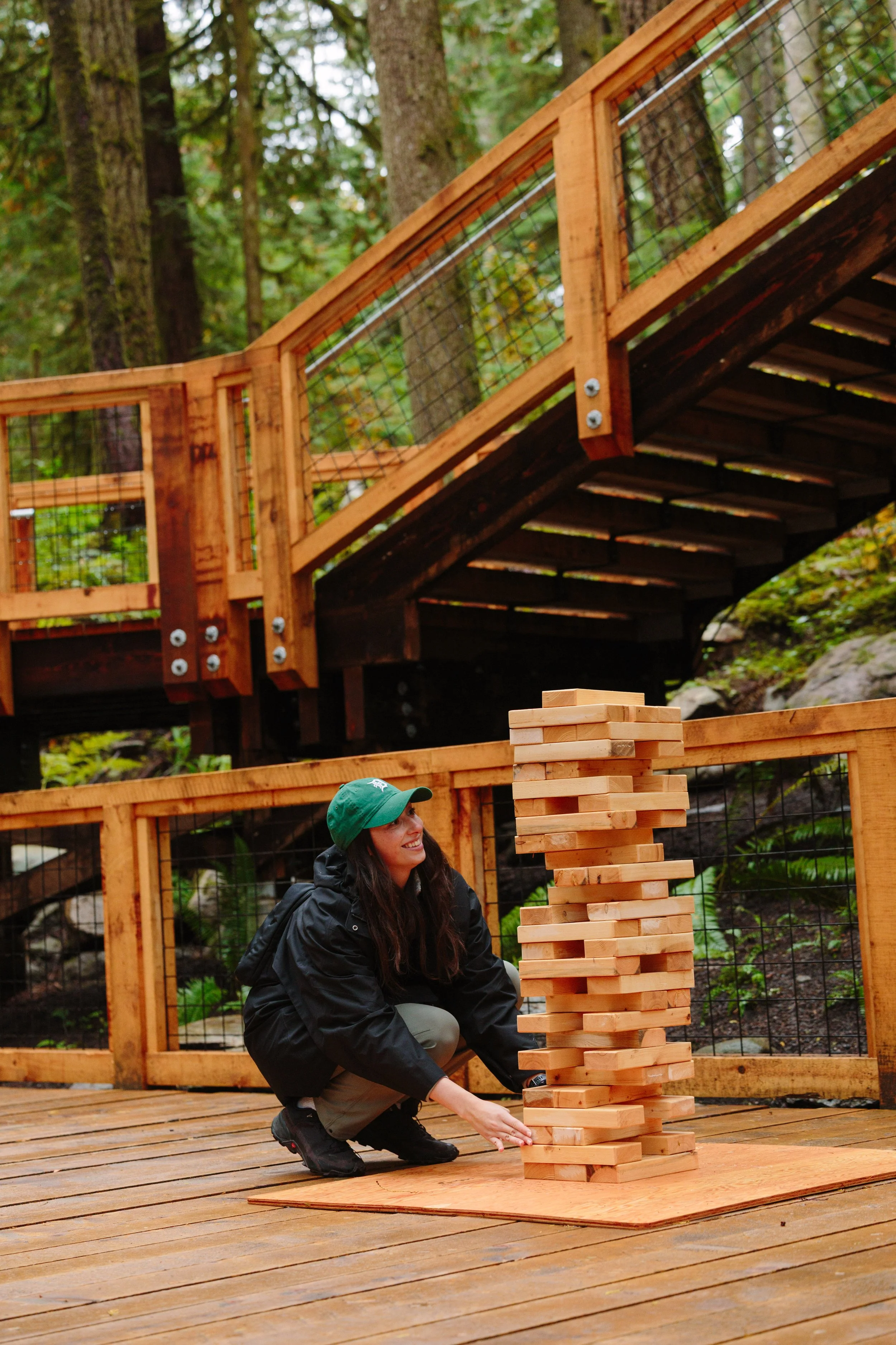 Forest Lounge Patio with clear tent
