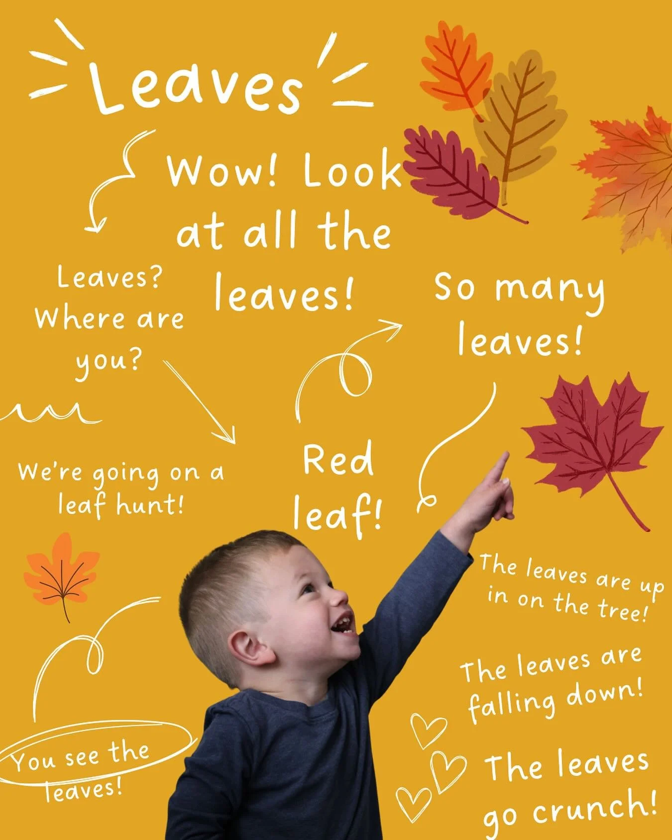 🍂 Want to help your toddler learn new words? Try narrating with lots of repetition! Pick a simple word and use it over and over in short, natural ways. For example, try &ldquo;leaves&rdquo; during books, observations, play, and outdoor walks.

Use s