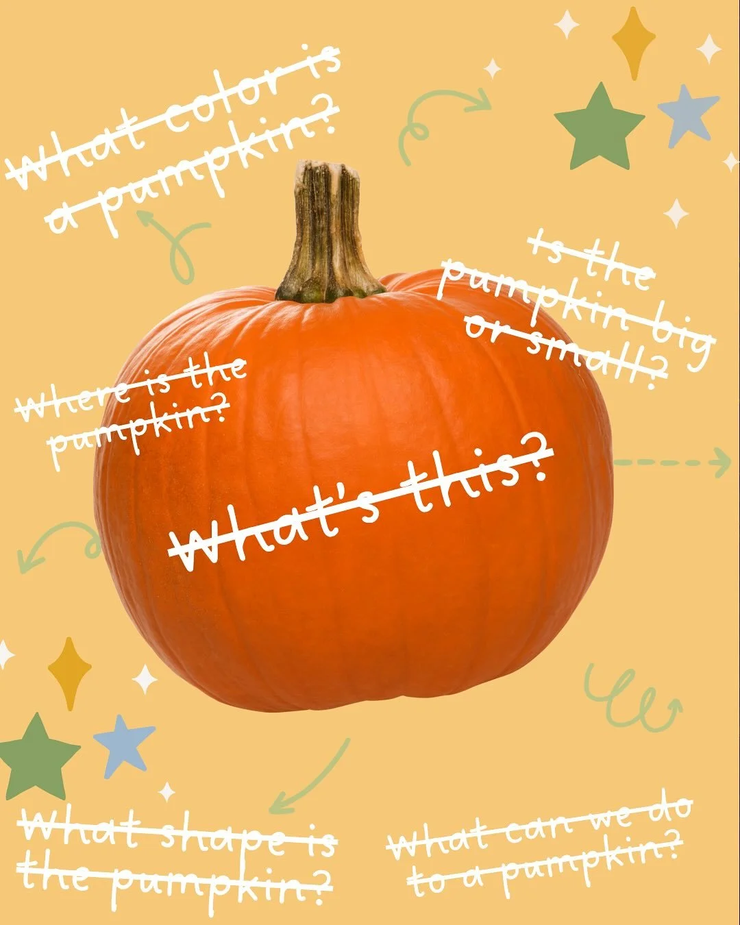 Ask less! Talk more! 🎃 Fall is the perfect time to explore pumpkins with your child, but instead of turning it into a quiz with &ldquo;What color is it?&rdquo; or &ldquo;What&rsquo;s inside the pumpkin?&rdquo;, try modeling the language you want the