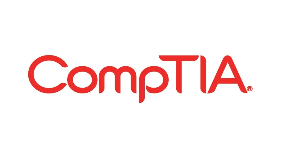 Logo of ComptiA in red text on a white background.