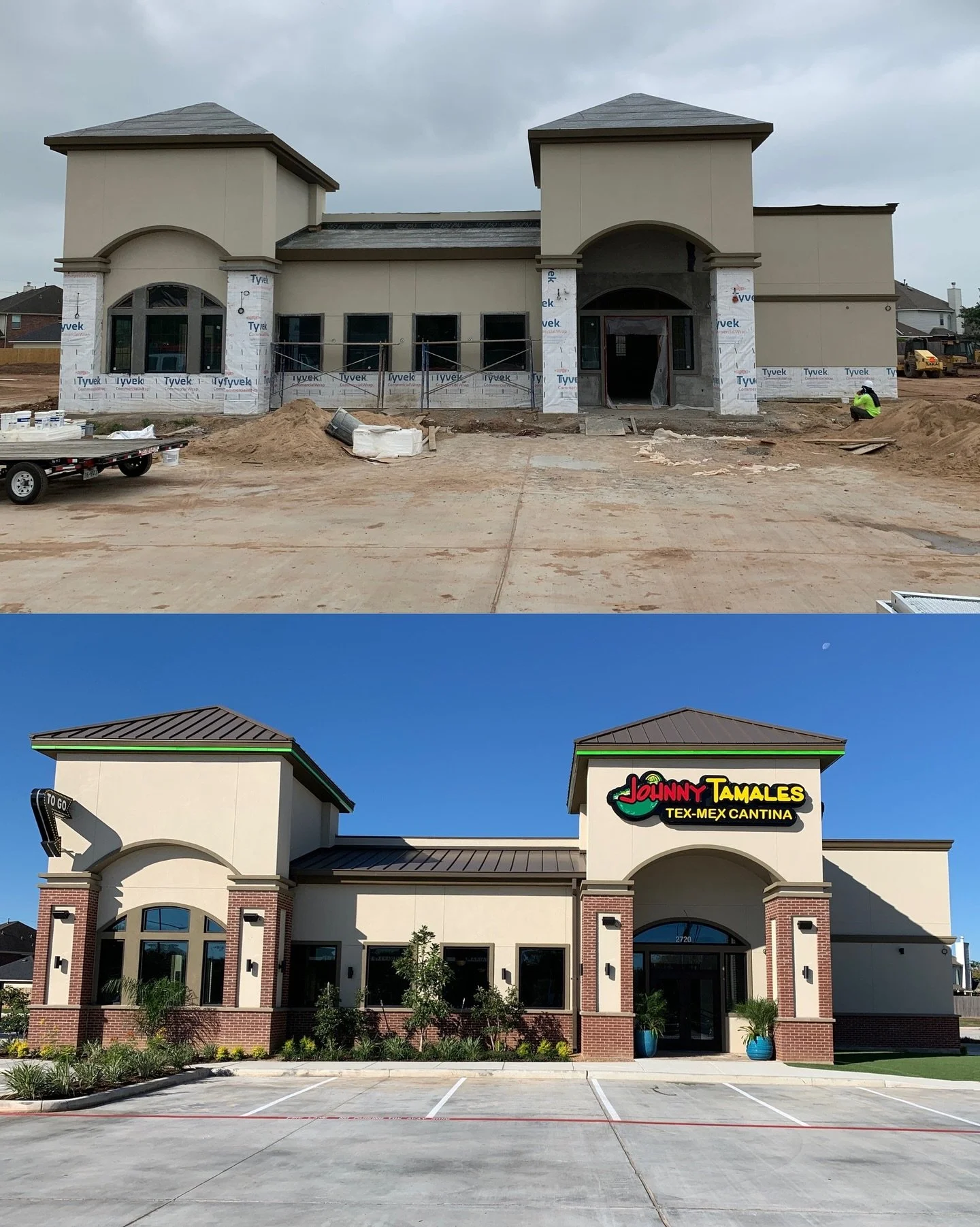 🏗️⬆️ Before | After ⬇️🌮

From the ground up, Johnny Tamales Missouri City showcases what happens when precision meets passion.

KT Ventures took this project from dirt to doors &mdash; transforming vision into reality with craftsmanship, quality, a