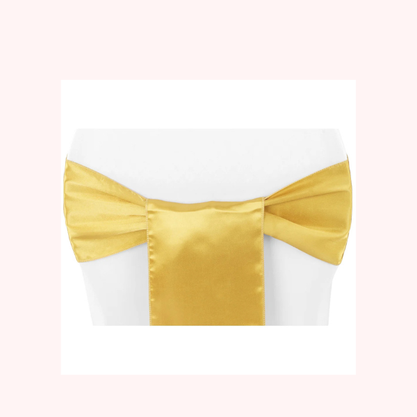 Gold Satin Sash