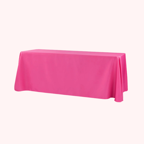 Fuchsia 90x132" table linen for 6ft and 8ft rectangular tables