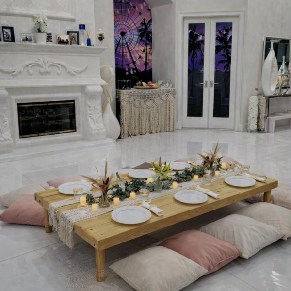 4' Low Boho Picnic Table