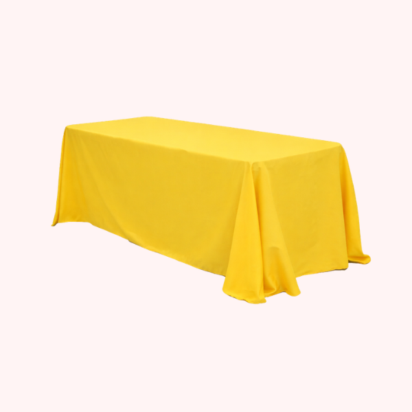 Canary Yellow 90x132" table linen for 6ft and 8ft rectangular tables