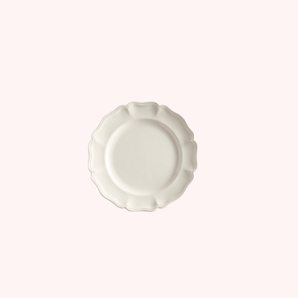 Ivory Scalloped Appetizer Plate