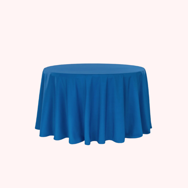 Royal Blue 132" Table Linen for 72" Round Tables