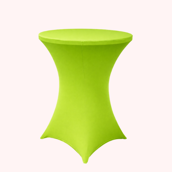 Lime Green Spandex Cocktail Table Cover