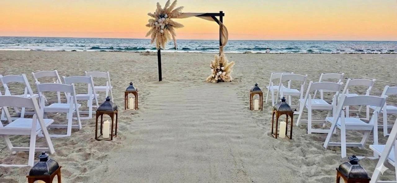 Perfectly Posh Wedding Beach Ceremony
