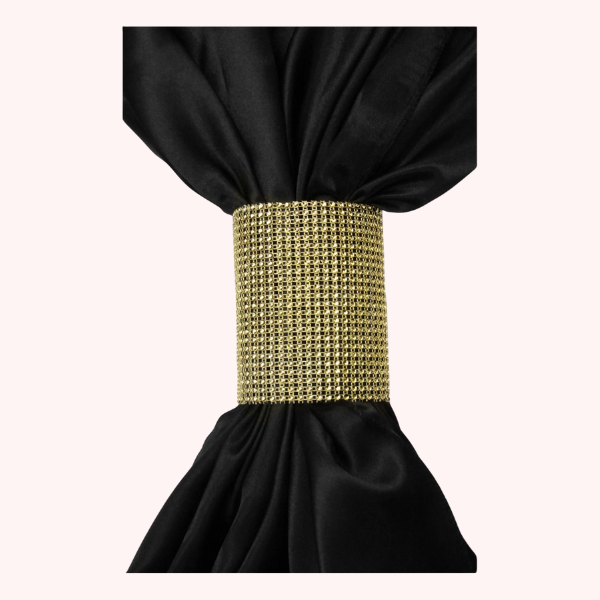 Large Rhinestone Velcro Drape Clips (Gold)