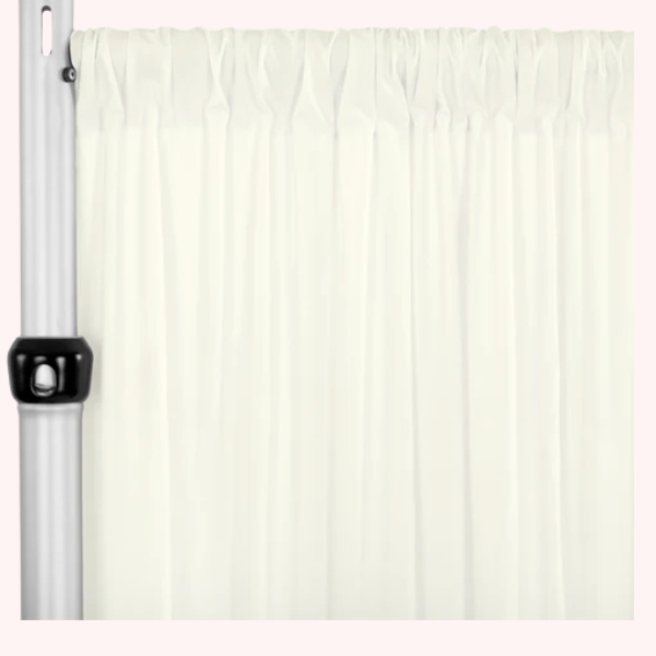12ft H x 60” W Ivory Spandex Panel