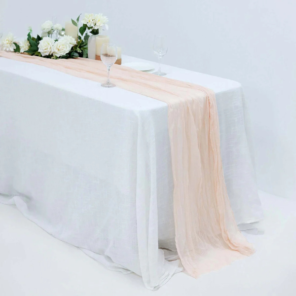 Blush Cheesecloth runner