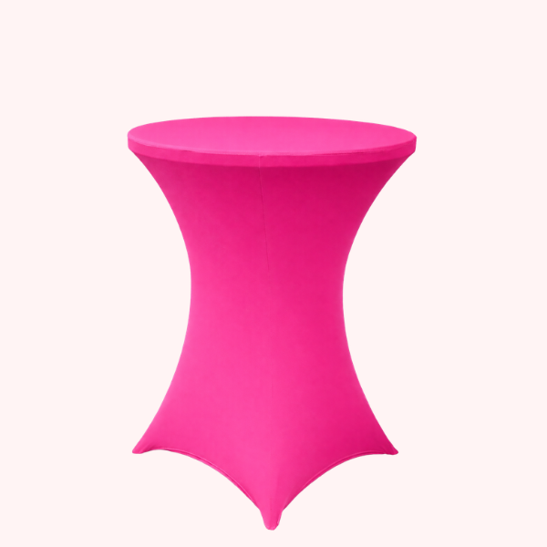 Fuchsia Spandex Cocktail Table Cover