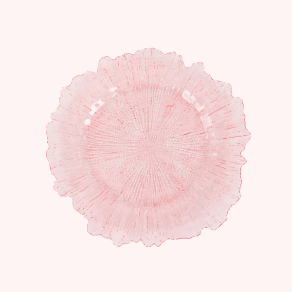 Round Reef Acrylic Transparent Blush Charger Plate
