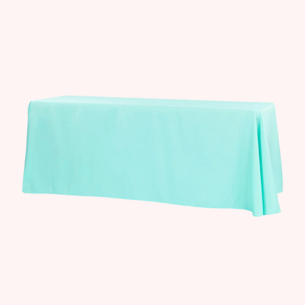Turquoise 90x132" table linen for 6ft and 8ft rectangular tables