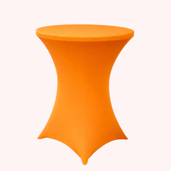 Orange Spandex Cocktail Table Cover