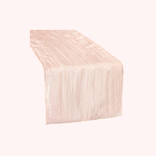 Blush/Rose Gold Crinkle Taffeta Table Runner