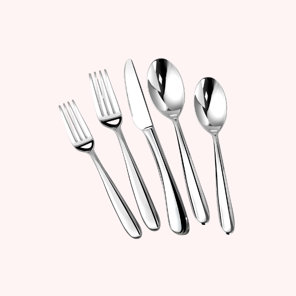Premium Stainless Steel Silver Flatware Set