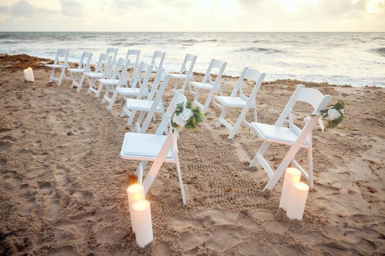Perfectly Posh Party Rentals Beach Wedding Ceremony