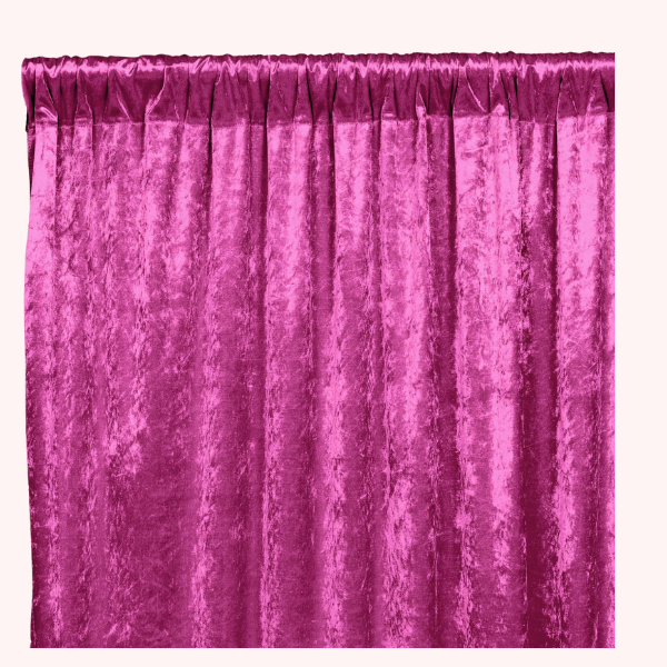 12ft H x 52” W glitz sequin Magenta panel