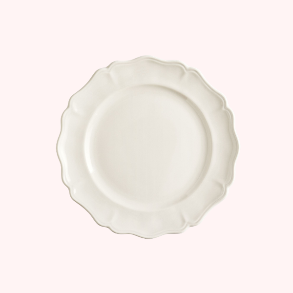 Ivory Scalloped Dinner Plate