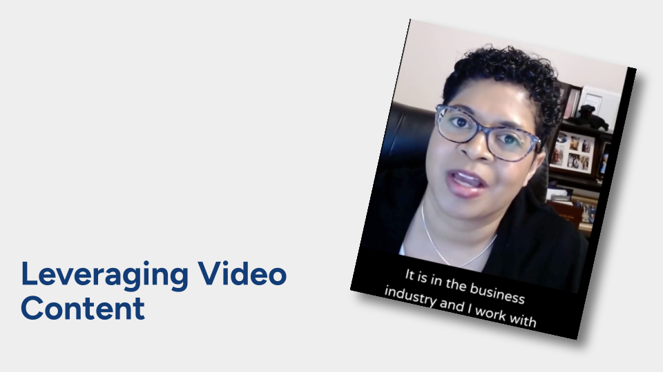 Image of a professional speaking on camera about communication skills.