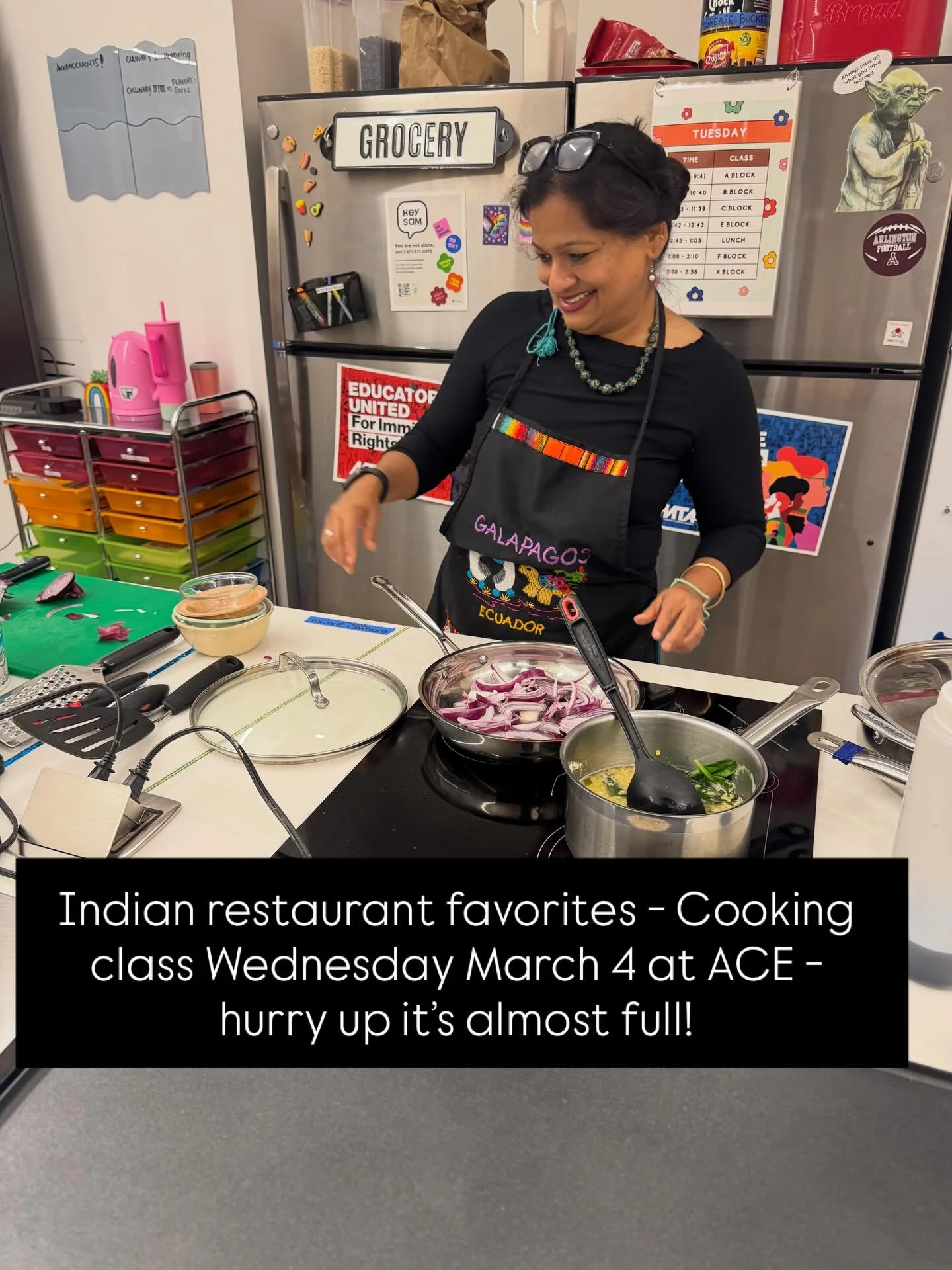 So excited to teach another class at Arlington Community Education! Indian restaurant favorites and easy ways to recreate them at home!
Wednesday March 4 from 6 to 9 pm

Only a couple of spots left.. hurry up if interested!

https://arlington.arux.ap