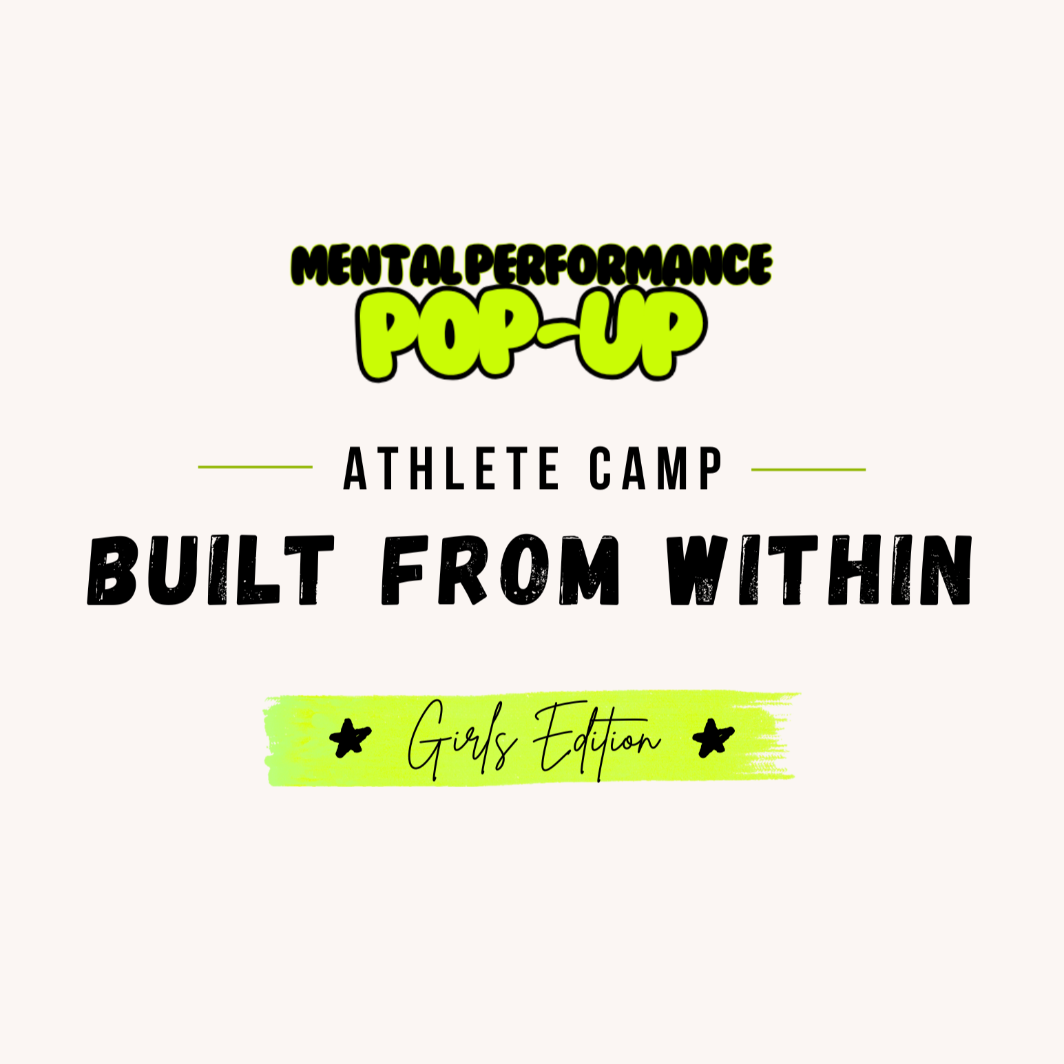 Athlete Camp: Built From Within - Girls Edition