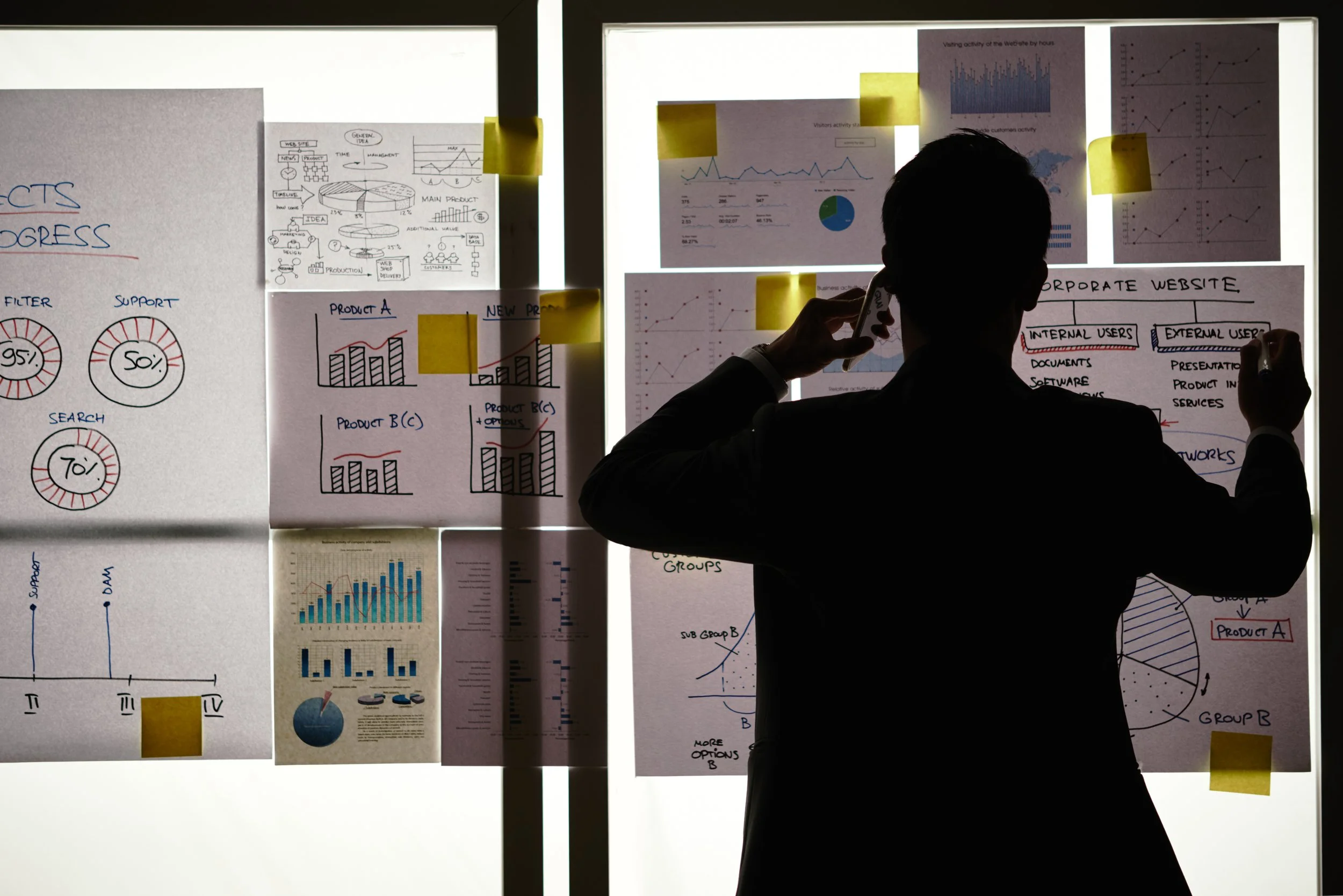 Marketing consultant planning session
