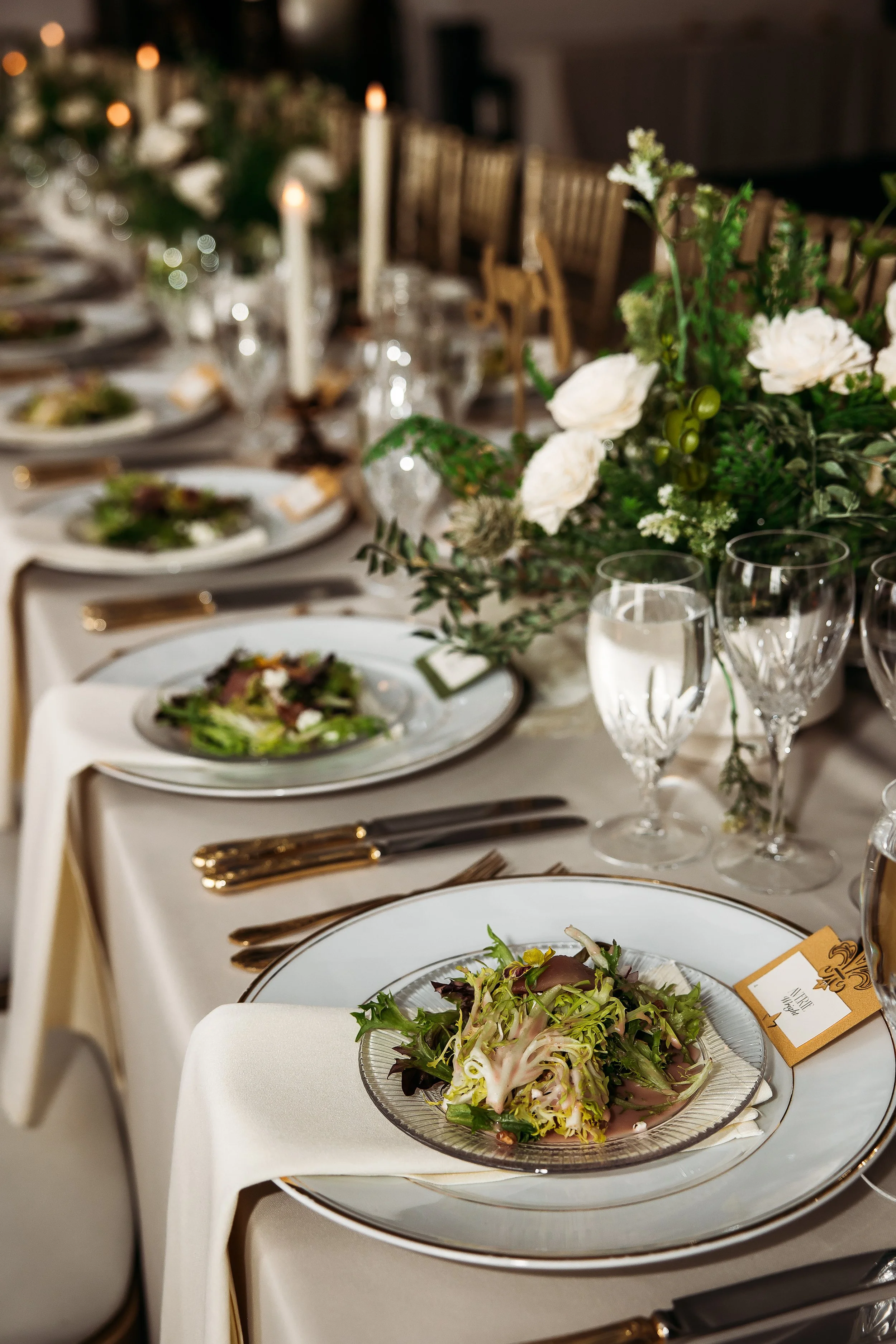 image of a plated dinner at The Noble, a St. Louis wedding and event venue