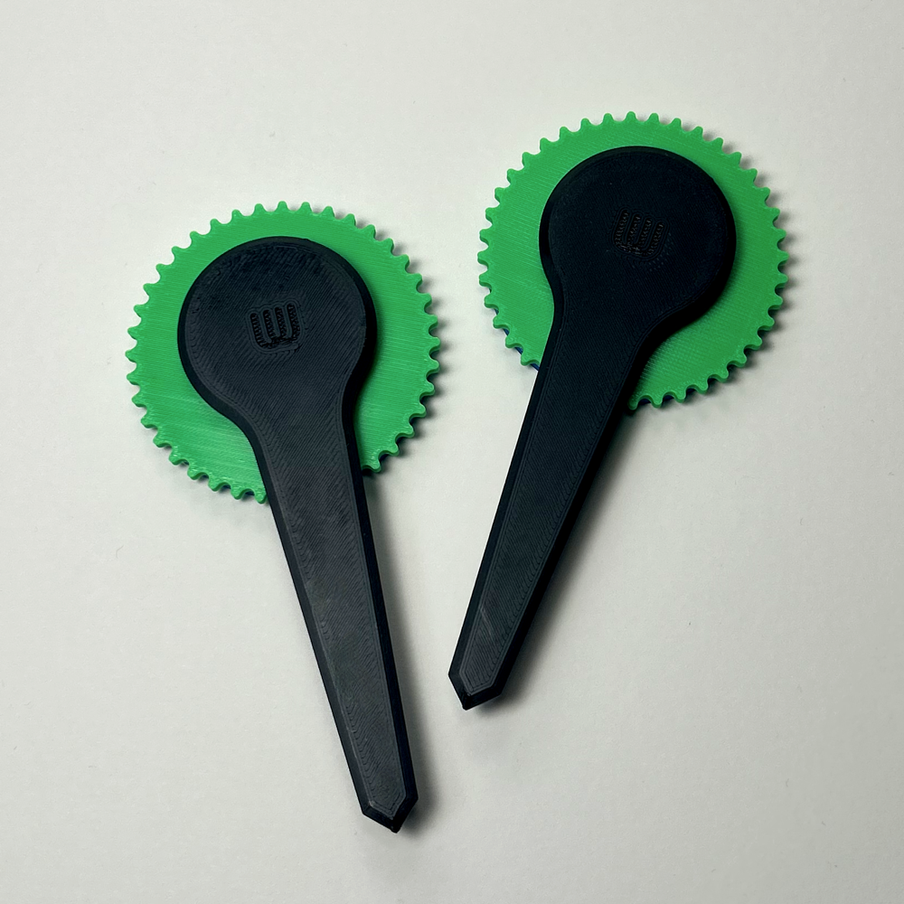 Duo: Water and Feeder Plant Reminder Stakes (View of Backs)