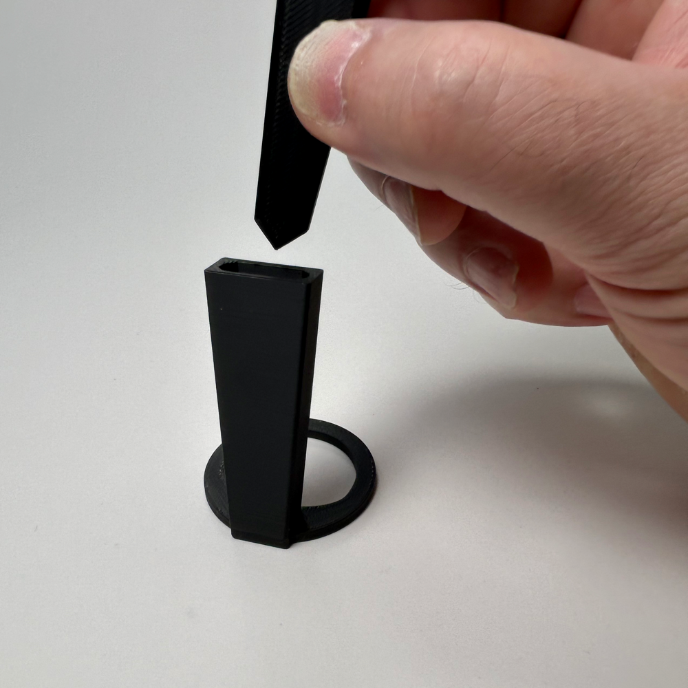 How the Stake Fits into the Optional, Included Stand